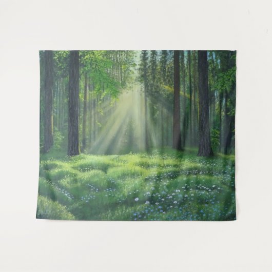 "Ochtend is gebroken" groot tapijt Wandkleed (Voorkant (horizontaal))