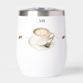 Ochtend Koffie Avond Champagne Time Tumbler (Voorkant)