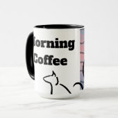 Ochtend Koffie Kat Mok (Voorkant links)