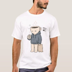 Ochtend laden aangedreven door grappige koffie Min T-shirt