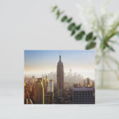 Ochtend Manhattan Silhouet Briefkaart (Staand voorkant)