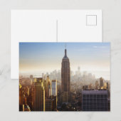 Ochtend Manhattan Silhouet Briefkaart (Voorkant / Achterkant)