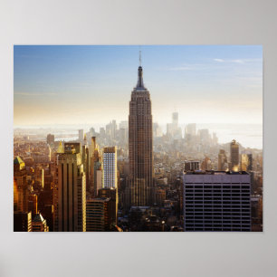 Ochtend Manhattan Silhouet Poster