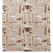 Ochtend Mocha Latte Coffee Lovers Collage Douchegordijn (Voorkant)