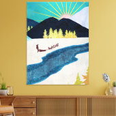 Ochtend Musher Canvas Afdruk (Insitu (Woonkamer))