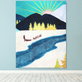 Ochtend Musher Canvas Afdruk (Insitu (Houten vloer))