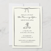 Ochtend na bruiloft brunch tijdloze hand getekend kaart (Voorkant)