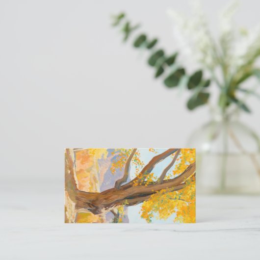 Ochtend oktober 1940, ingediend door Maynard Dixon Visitekaartje (Staand voorkant)