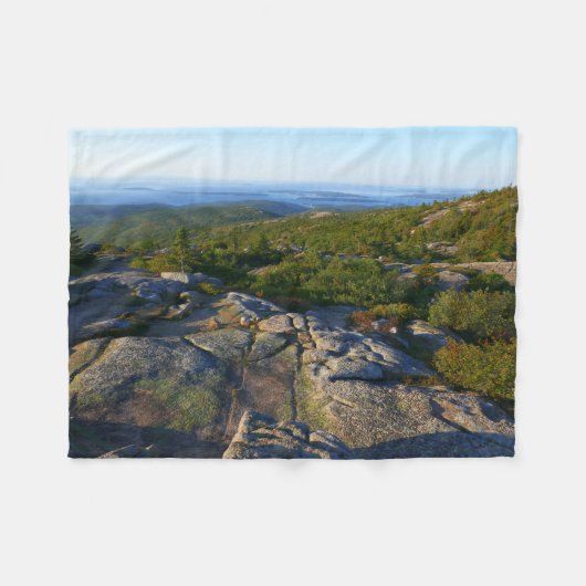 Ochtend op Cadillac Mountain in Acadia Fleece Deken (Voorkant (Horizontaal))