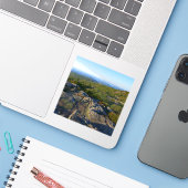 Ochtend op Cadillac Mountain in Acadia Sticker (Laptop met iPhone)
