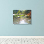 Ochtend op de rivier Stretched Canvas (Insitu (Houten vloer))