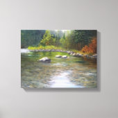 Ochtend op de rivier Stretched Canvas (Voorkant)