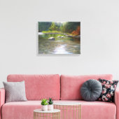 Ochtend op de rivier Stretched Canvas Afdruk (Insitu (Woonkamer))