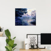 Ochtend op de Seine bij Giverny Poster (Thuiskantoor)