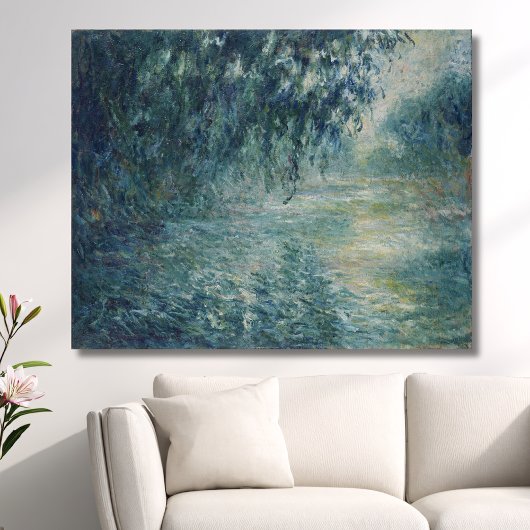 Ochtend op de Seine Monet Canvas Afdruk