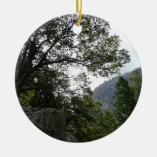 Ochtend op het pad naar Vernal Falls in Yosemite Keramisch Ornament