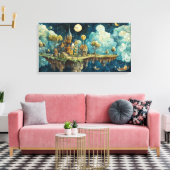 Ochtend op sky island canvas afdruk (Insitu (Woonkamer))