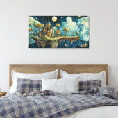 Ochtend op sky island canvas afdruk (Insitu (Slaapkamer))