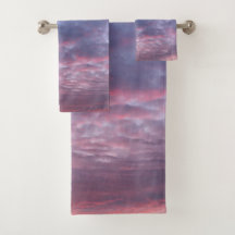 Ochtend paarse Sunrise handdoek set