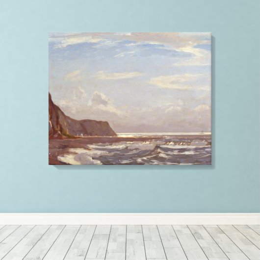 Ochtend Seashore op het eiland Wight (door Talmage Canvas Afdruk (Insitu (Houten vloer))