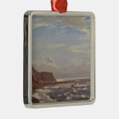 Ochtend Seashore op het eiland Wight Metalen Ornament (Rechts)