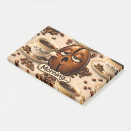 Ochtend, slaperige koffieboon grappige relateerbar post-it® notes