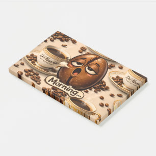 Ochtend, slaperige koffieboon grappige relateerbar post-it® notes