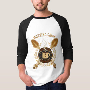 Ochtend Slijtage   Vintage Retro Koffieliefhebber  T-shirt