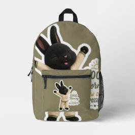 Ochtend Stretch Bunny Sticker Gedrukte Rugzak 1.2
