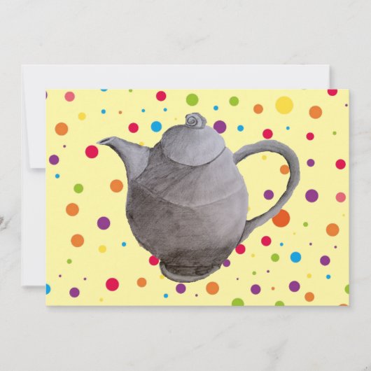 Ochtend Thee retro  date cafe party Kaart (Voorkant)