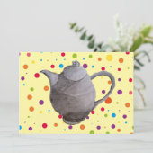 Ochtend Thee retro  date cafe party Kaart (Staand voorkant)