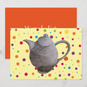 Ochtend Thee retro  date cafe party Kaart (Voorkant / Achterkant)