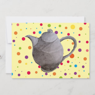 Ochtend Thee retro  date cafe party Kaart