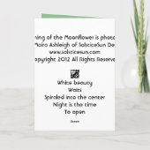 Ochtend van Moonflower Kaart (Achterkant)