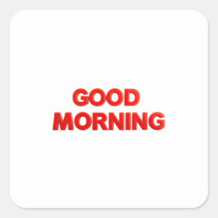 Ochtend Vibes Vierkante Sticker
