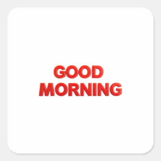 Ochtend Vibes Vierkante Sticker (Voorkant)
