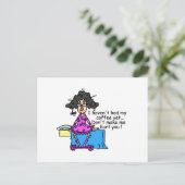 Ochtend voor koffie Humor Briefkaart (Staand voorkant)