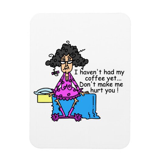 Ochtend voor koffie Humor Magneet (Verticaal)