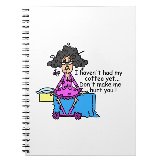 Ochtend voor koffie Humor Notitieboek (Voorkant)