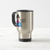 Ochtend voor koffie Humor Reisbeker (Voorkant links)