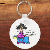 Ochtend voor koffie Humor Sleutelhanger (Voorkant)