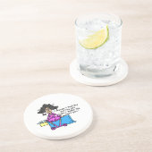 Ochtend voor koffie Humor Zandsteen Onderzetter (Zijkant)