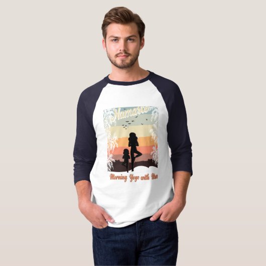 ochtend yoga met moeder t-shirt (Voorkant volledig)