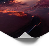 Ochtend zonsopgang boven een rustig meer poster (Hoek)