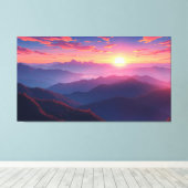 Ochtend zonsopgang canvas afdruk (Insitu (Houten vloer))