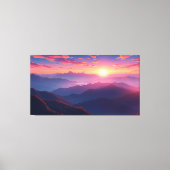 Ochtend zonsopgang canvas afdruk (Voorkant)
