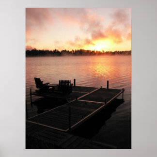 Ochtend Zonsopgang Lake Scene Digitale Download Poster