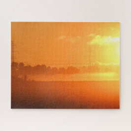 Ochtend Zonsopgang met Mist Legpuzzel