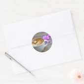 Ochtendbeker Latte met hartvormig schuim Ronde Sticker (Envelop)