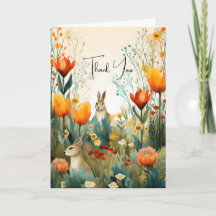 Ochtendbloemenweide Vouw Dankkaart